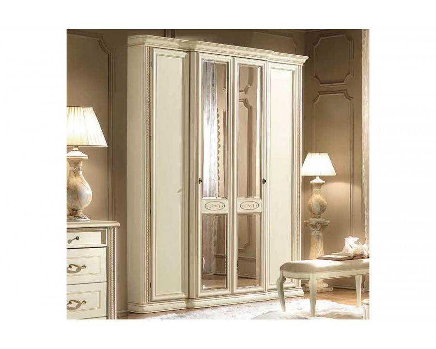 Camelgroup Siena Night 4-Door Wardrobe with Mirror - Ivory