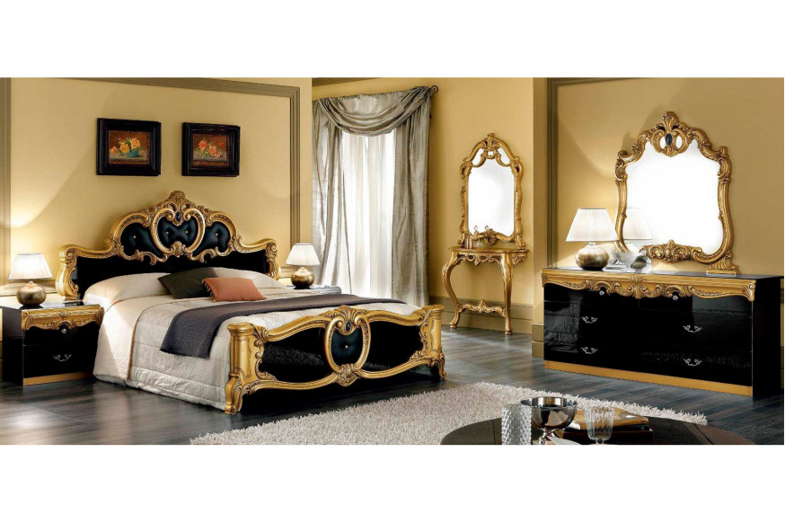 Camelgroup™ Barocco Vanity Dresser - Black/Gold