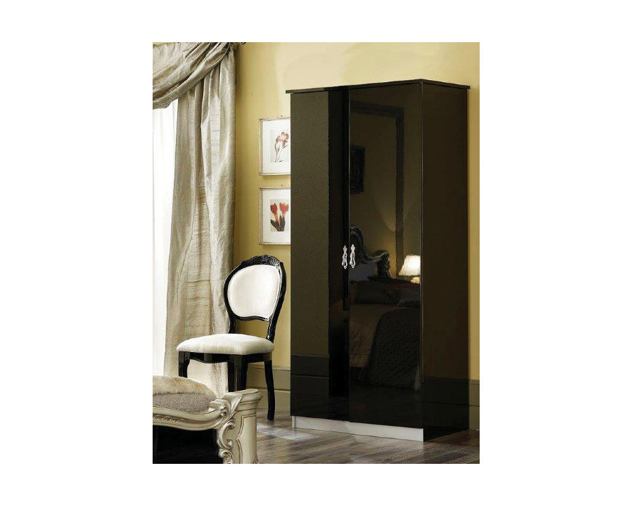 Camelgroup Barocco 4-Door Wardrobe - Black/Silver