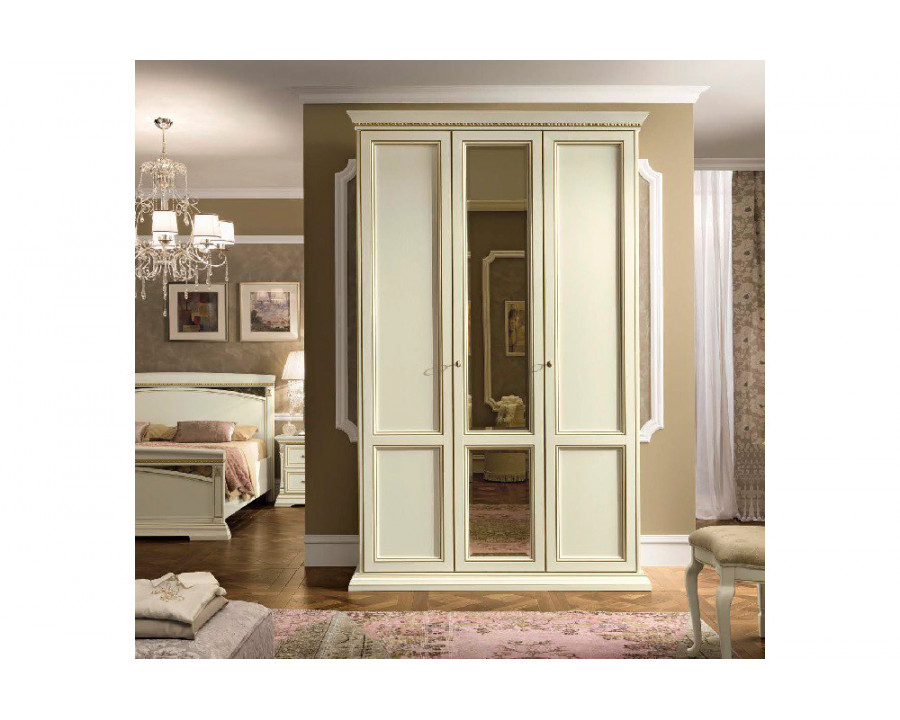 Camelgroup Treviso Night 3-Door Wardrobe - White Ash