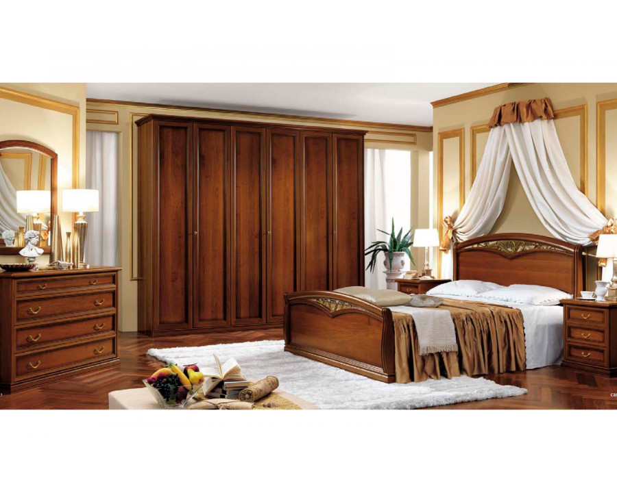 Camelgroup Nostalgia Night Mini 6-Door Wardrobe - Walnut