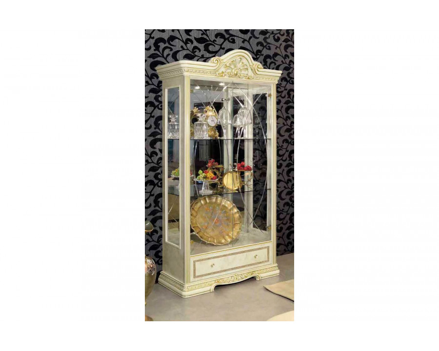 Camelgroup Leonardo 2-Door China Cabinet with Drawer - Ivory