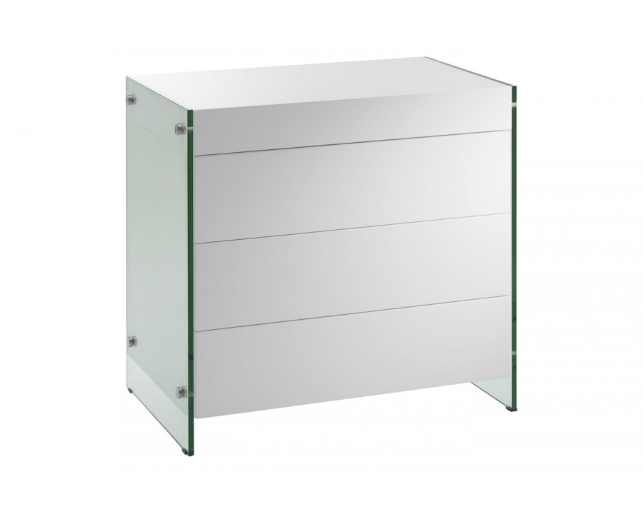 Casabianca - II Vetro Dresser with 3 Drawers in White, MDF