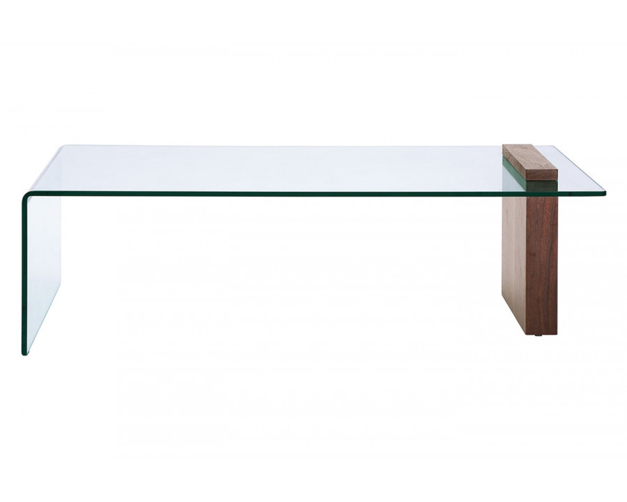 Casabianca Buono Coffee Table - Walnut, Glass