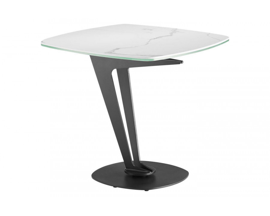 Casabianca - Leaf End Table in White, Porcelain