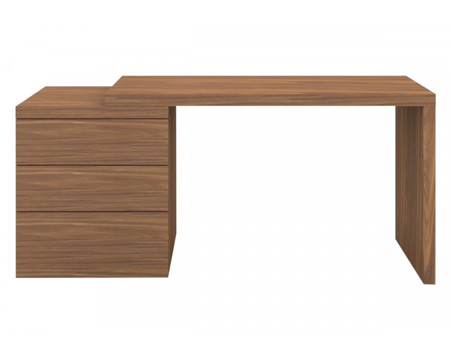 Casabianca Nest Office Desk with Storage - Walnut, MDF