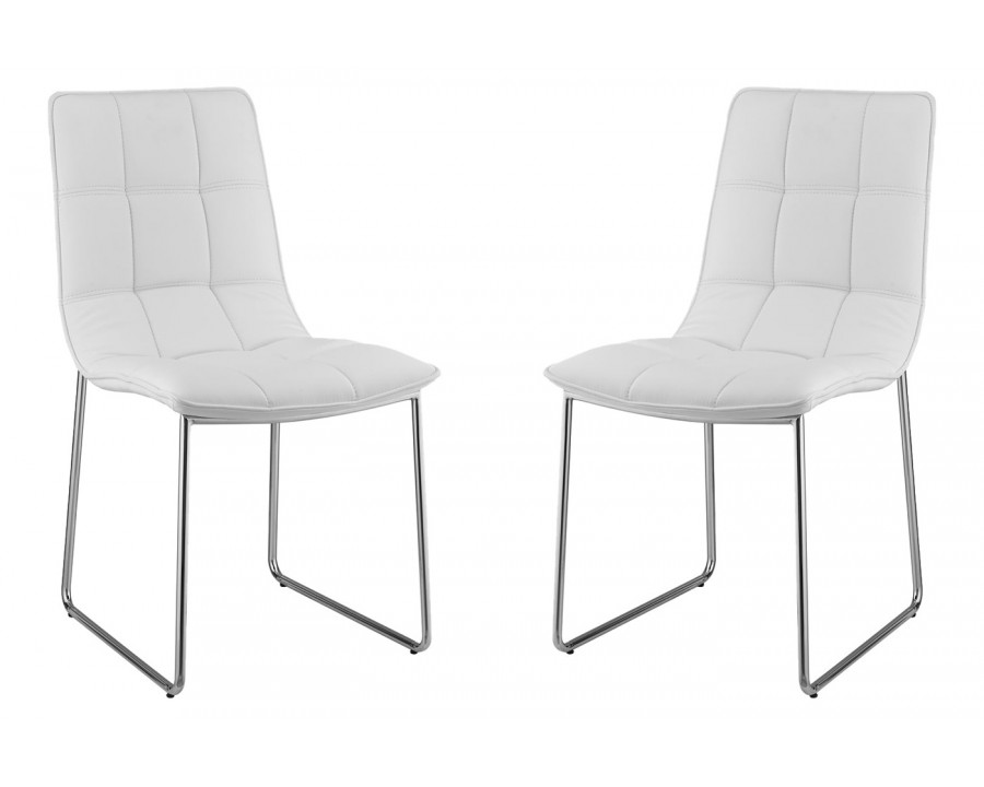 Casabianca Leondro Dining Chair - White, PU-Leather