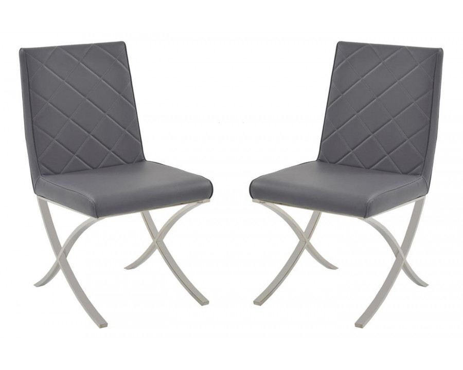 Casabianca Loft Dining Chair - Gray, PU-Leather