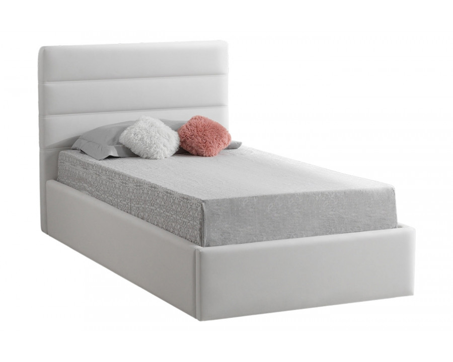 Casabianca - Luigi Bed in White, PU-Leather