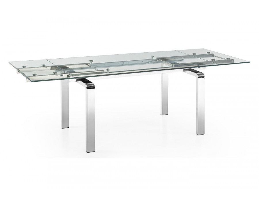 Casabianca - Cloud Dining Table in Clear, Stainless Steel