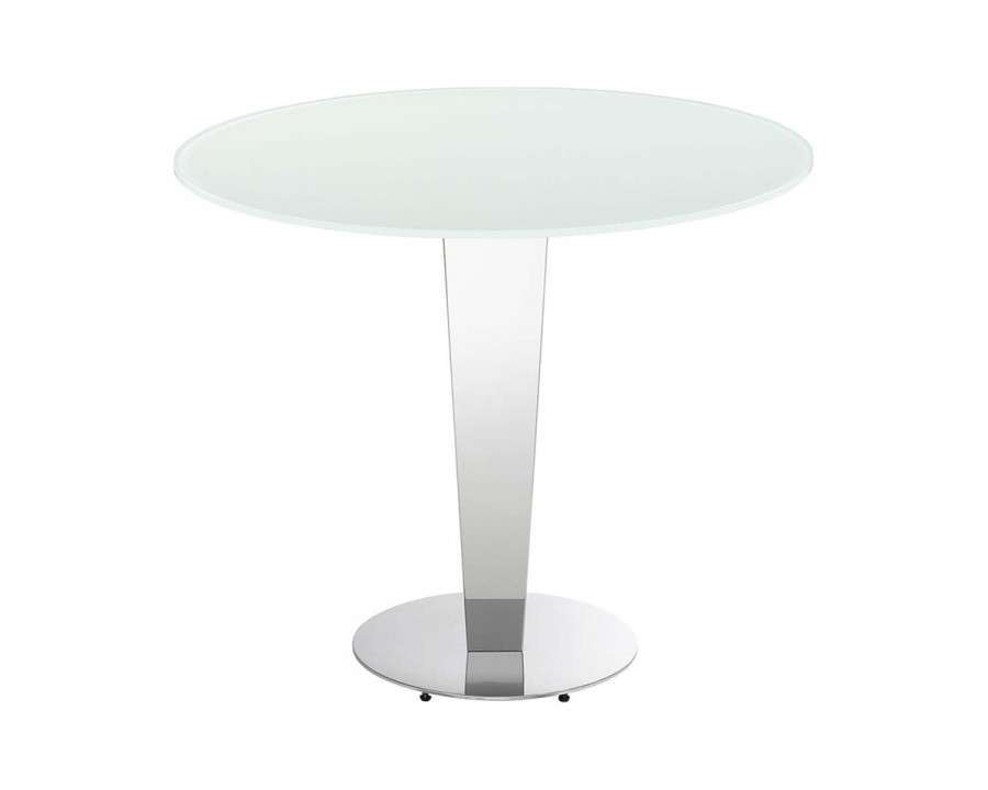 Casabianca Enzo 39 Counter Table - White, Stainless Steel