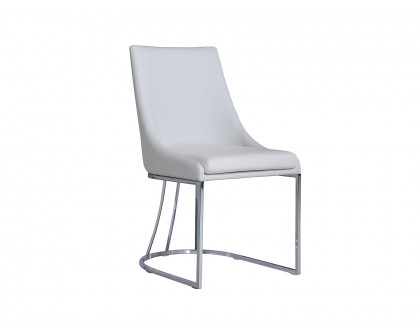 Casabianca - Creek Dining Chair in White Pu Leather