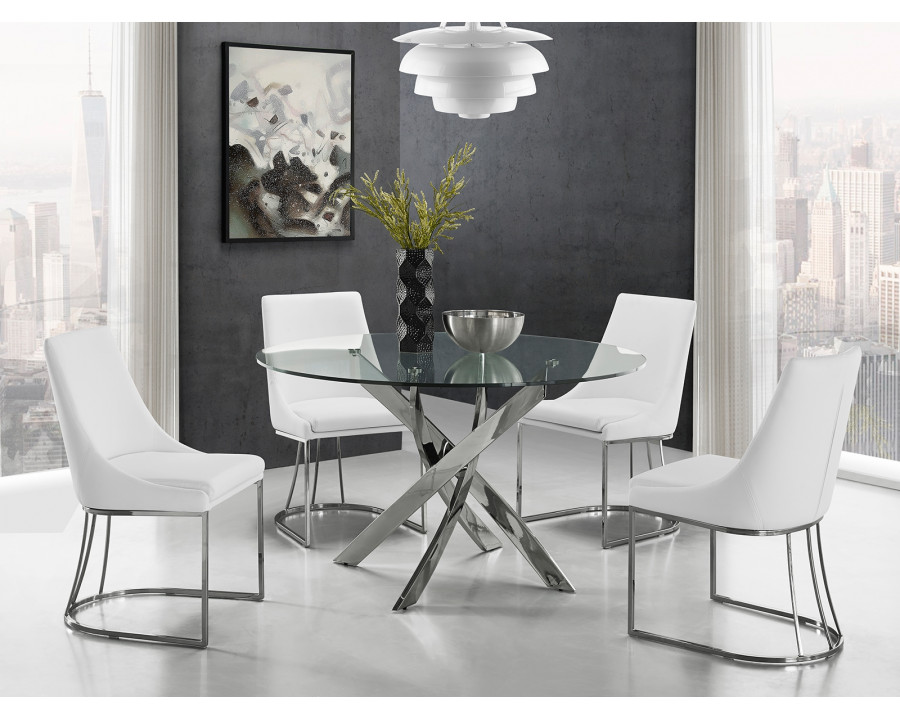 Casabianca - Creek Dining Chair in White Pu Leather