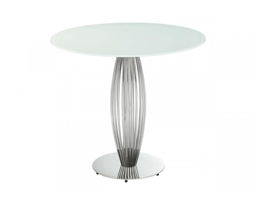 Casabianca Tasso 39 Counter Table - White, Stainless Steel