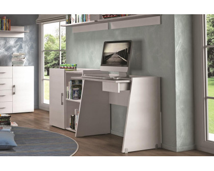 Casabianca - Marco Office Desk with Storage in Light Gray, MDF