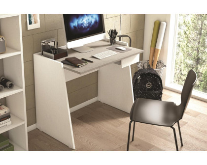 Casabianca - Marco Office Desk with Storage in Light Gray, MDF