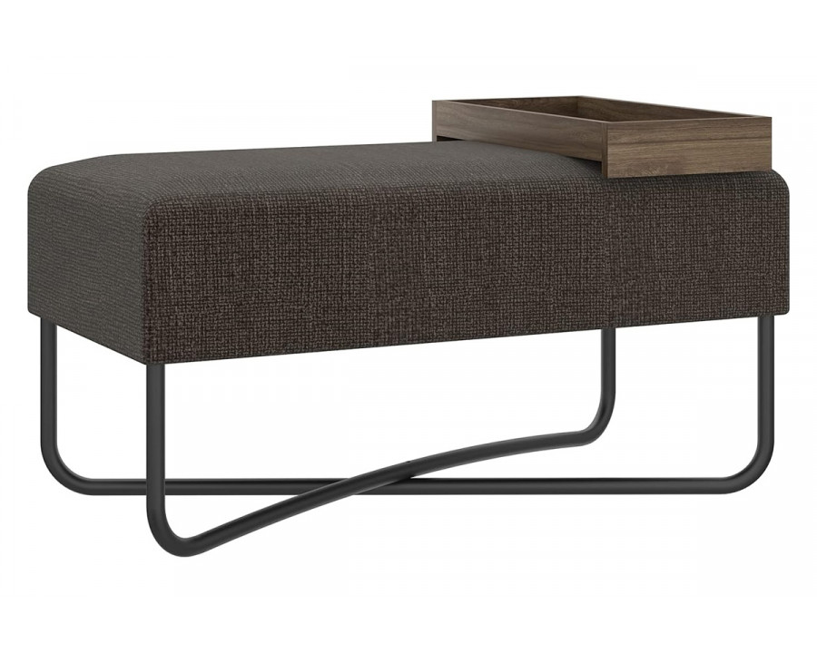 Casabianca Ace Bench - Brown, Linen/Fabric