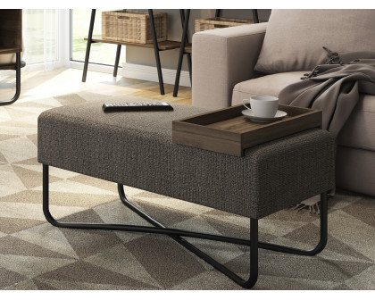 Casabianca Ace Bench - Mocha, Linen/Fabric