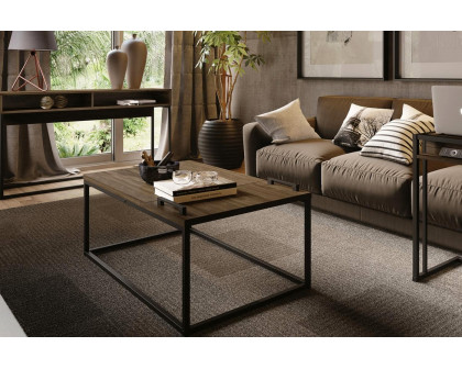 Casabianca Noa Coffee Table with Storage - Dark Oak, Chipboard