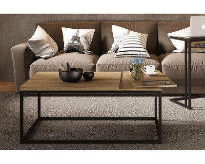 Casabianca Noa Coffee Table with Storage - Oak, Chipboard