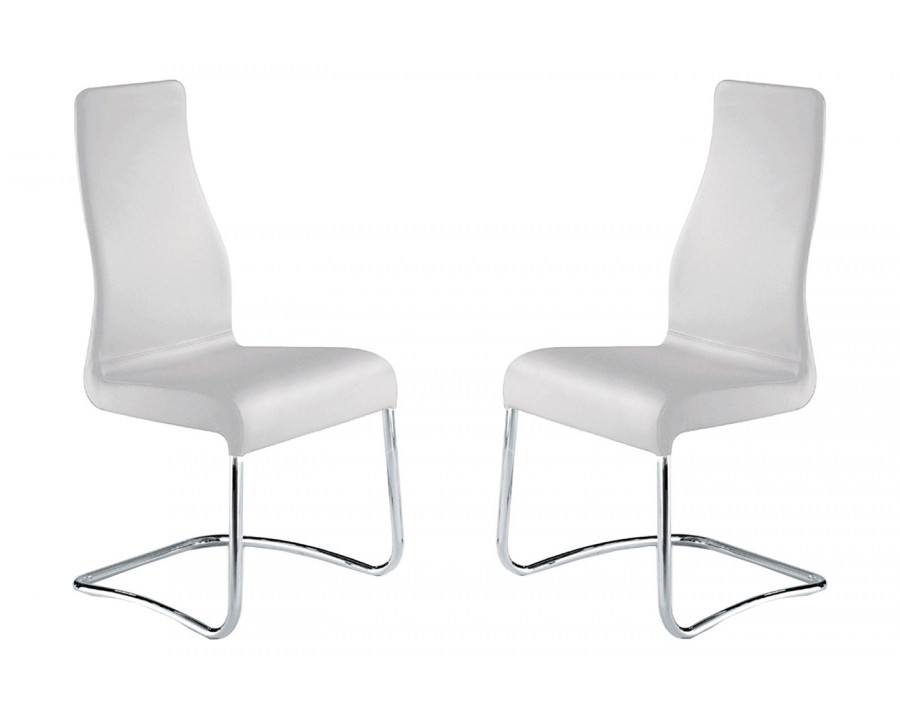 Casabianca Florence Dining Chair - White, Top Grain Leather