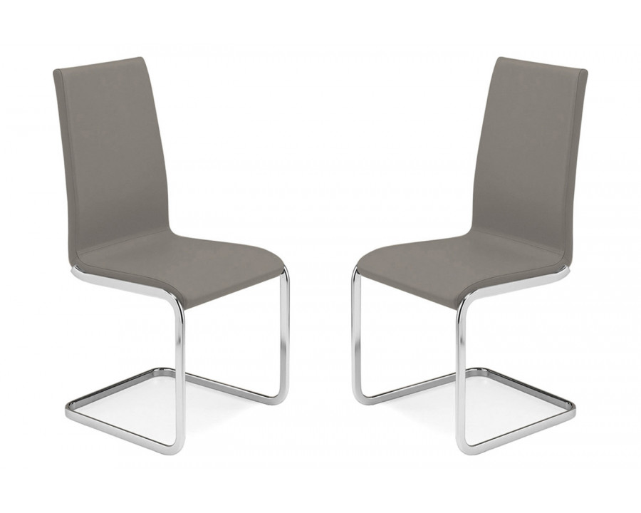 Casabianca Aurora Dining Chair - Taupe, Top Grain Leather