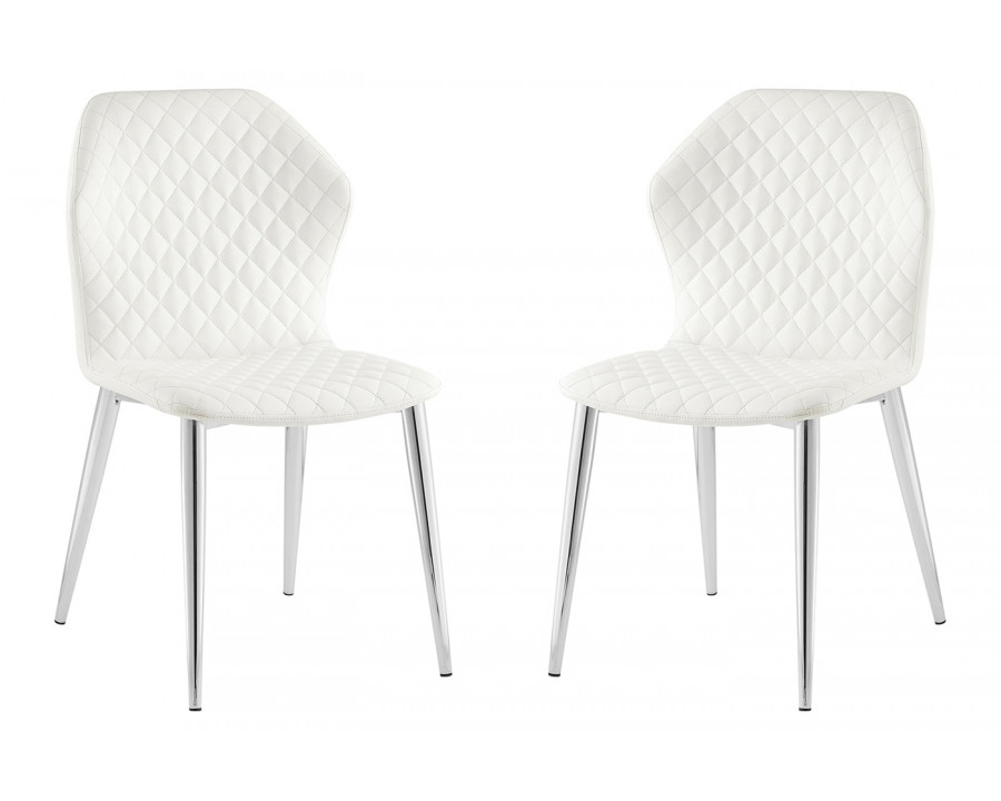 Casabianca Olivia Dining Chair - White, PU-Leather