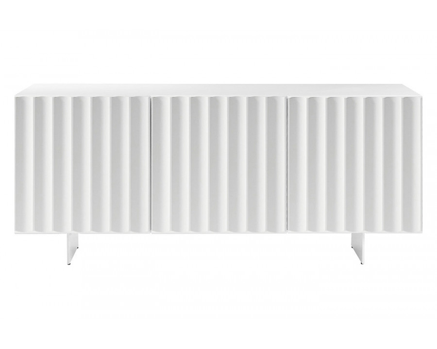 Casabianca - Wave Buffet with Storage in White, MDF