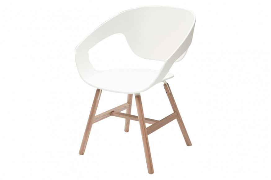 Casamania™ Vad Wood Polypropylene Chair - White