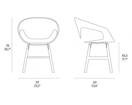 Casamania™ Vad Wood Polypropylene Chair - White