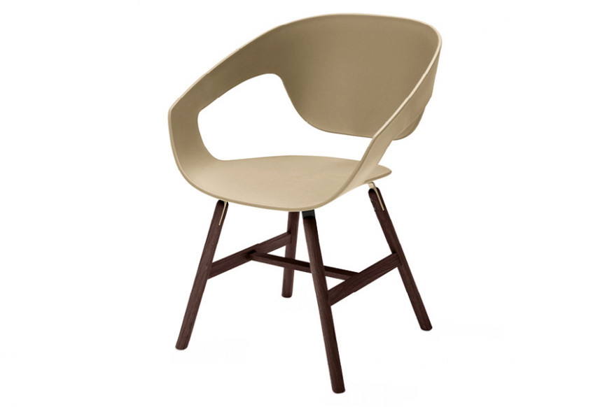 Casamania™ Vad Wood Polypropylene Chair - Beige