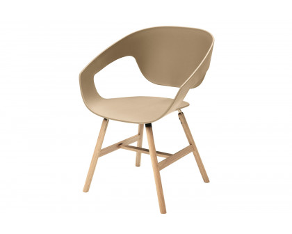 Casamania™ Vad Wood Polypropylene Chair - Beige