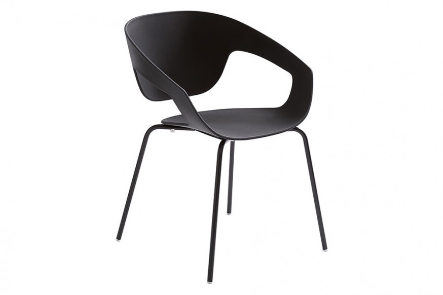 Casamania™ Vad Stackable Polypropylene Chair - Black