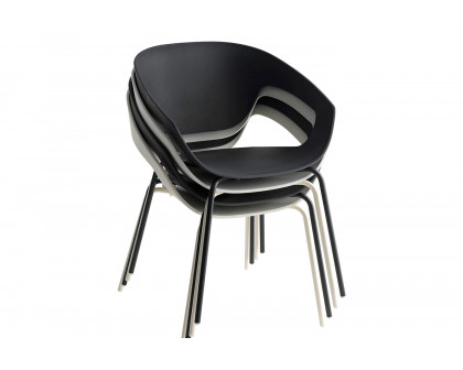 Casamania™ Vad Stackable Polypropylene Chair - Black