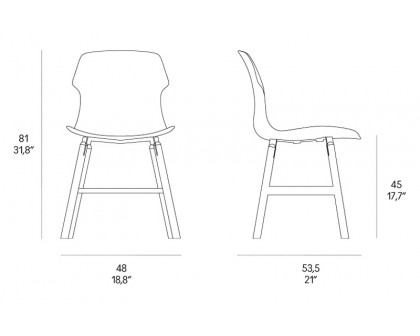 Casamania - Stereo Wood Polypropylene Chair