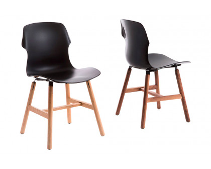 Casamania Stereo Wood Polypropylene Chair - Black