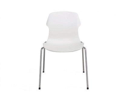 Casamania Stereo Stackable Polypropylene Chair with Chrome Legs - Beige