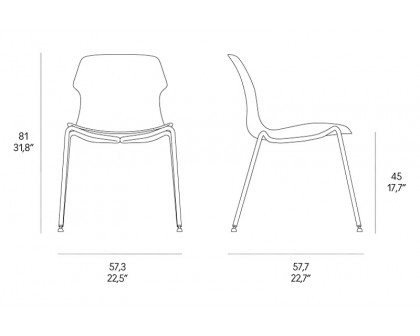 Casamania Stereo Stackable Polypropylene Chair - White