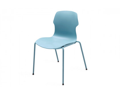 Casamania™ Stereo Stackable Polypropylene Chair Frontally Upholstered - Faux Leather