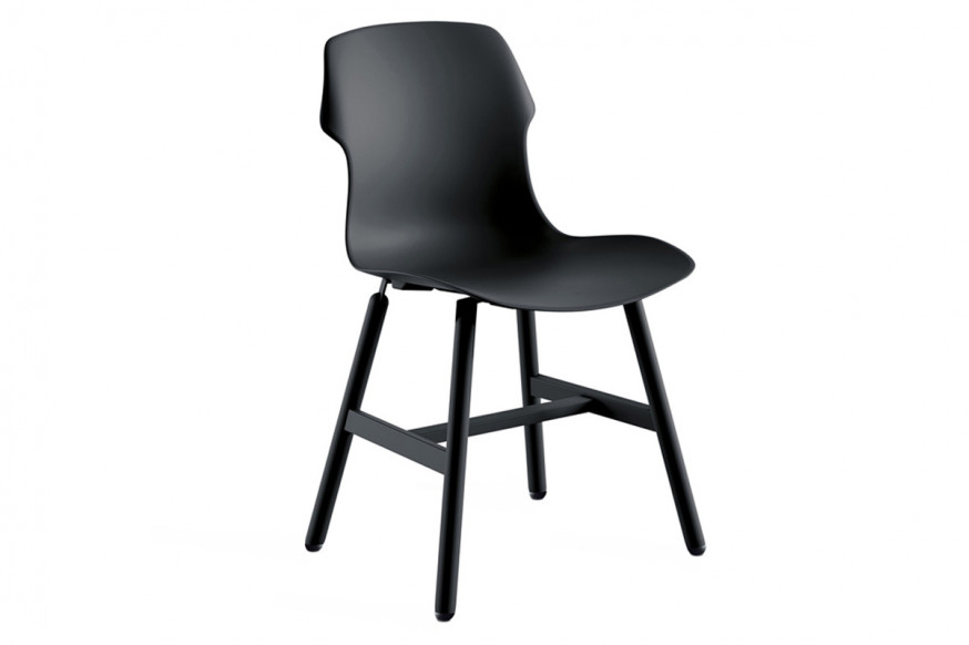 Casamania™ Stereo Metal Polypropylene Chair - Black