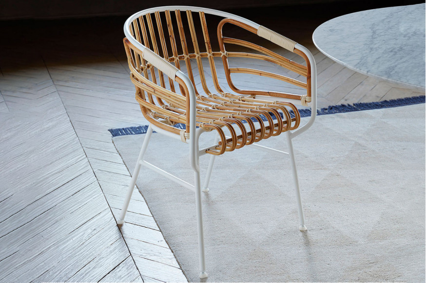 Casamania™ Raphia Rattan Chair - White