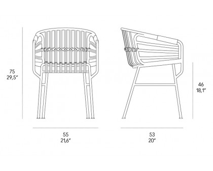 Casamania™ Raphia Rattan Chair - White