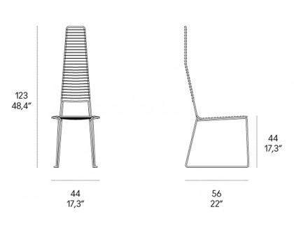 Casamania Alieno High Outdoor Chair with High Backrest - White