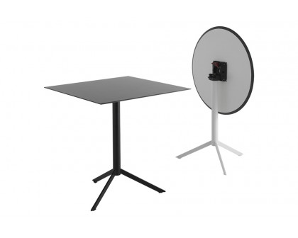 Casamania T4 Bistrot Square Cafe Bar Table - Black HPL Top