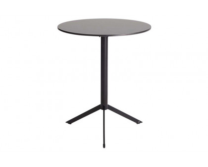 Casamania™ T4 Bistrot Round Cafe Bar Table - Black HPL Top