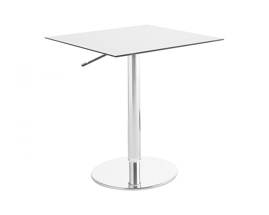 Casamania T2 Bistrot Square Cafe Bar Table - White HPL Top and Steel Structure