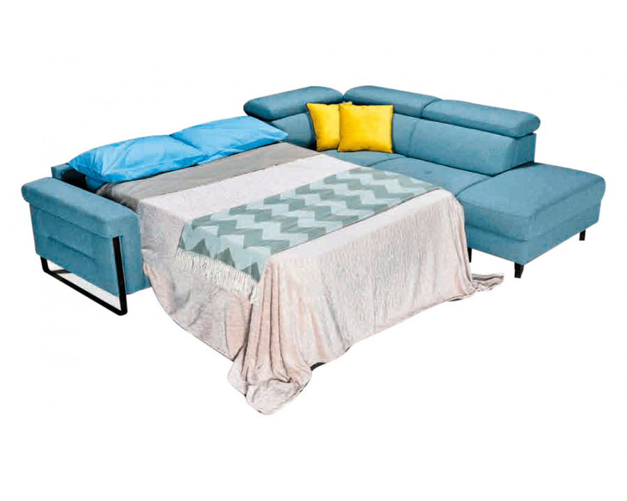 Castello - Lisbona Right Facing Sectional with Bed in Fabric