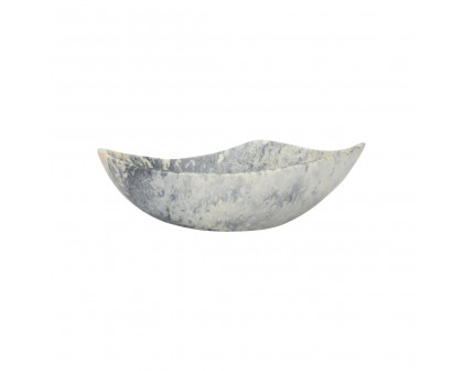 Chelsea House Bucolic Oval Bowl - Gray/Cream, Small