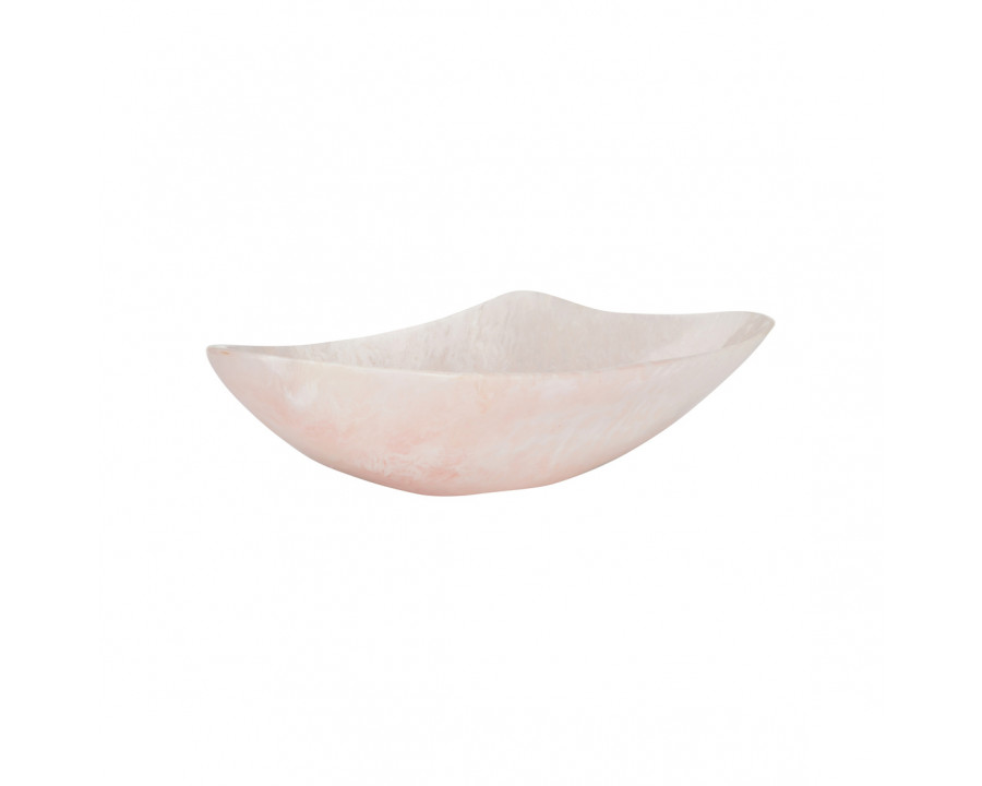 Chelsea House Bucolic Oval Bowl - Pink/Cream, Medium