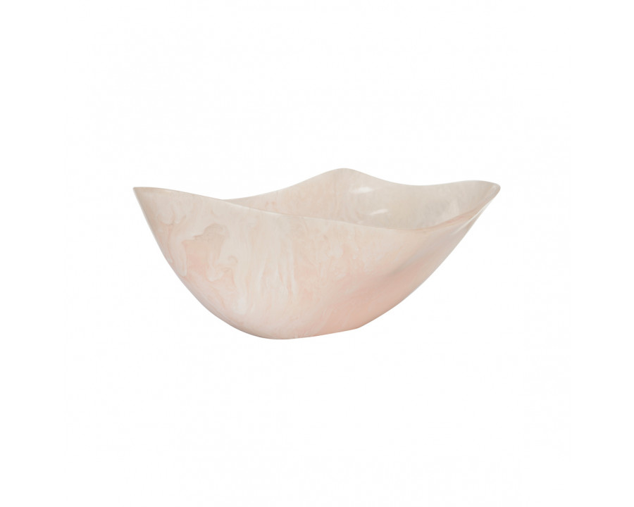 Chelsea House Bucolic Oval Bowl - Pink/Cream, Large